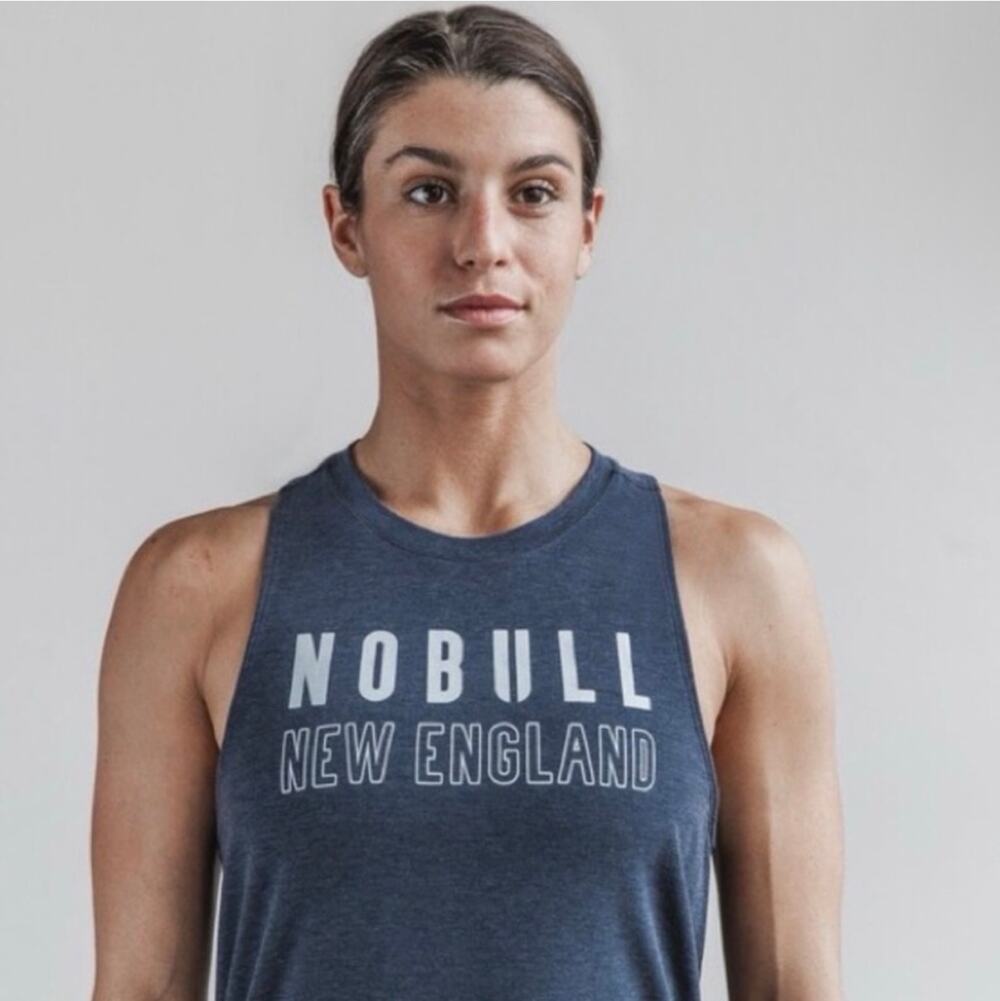 NWT NOBULL Women’s New England Limited Edition Tank Top Navy Blue Size M
